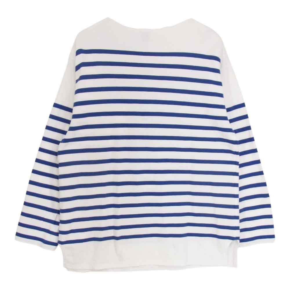 6 ロク 8612-241-0232 RASCHEL BORDER PULLOVER プルオーバ― ボーダー カットソー ホワイト系 サイズ表記無【中古】