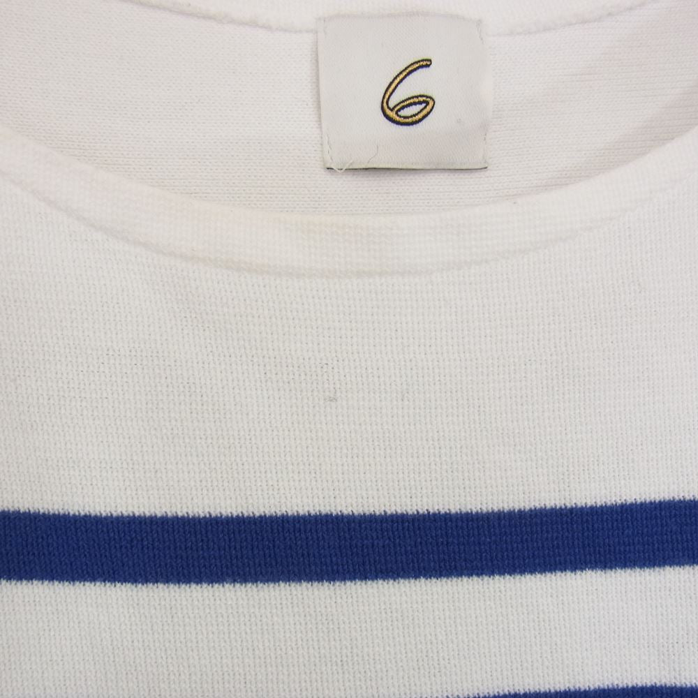 6 ロク ROKU 8612-241-0232 RASCHEL BORDER PULLOVER プルオーバ― ボーダー カットソー ホワイト系 サイズ表記無【中古】 6 ロク 8612-241-0232 RASCHEL BORDER PULLOVER プルオーバ― ボーダー