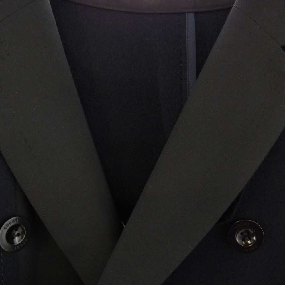 Sacai サカイ 22AW 22-02883M Wool Melton Coat ウール メルトン ベルテッド ドッキング コート ダークネイビー系 1【美品】【中古】