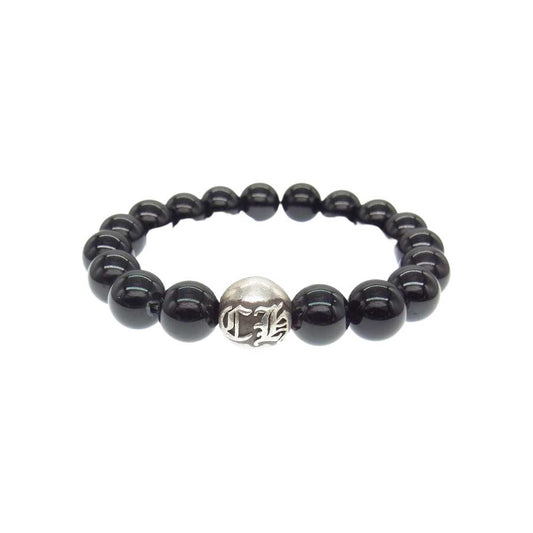 CHROME HEARTS クロムハーツ（原本有） BEAD 24 10ｍｍ ビーズ ブレスレット シルバー系 ブラック系【中古】