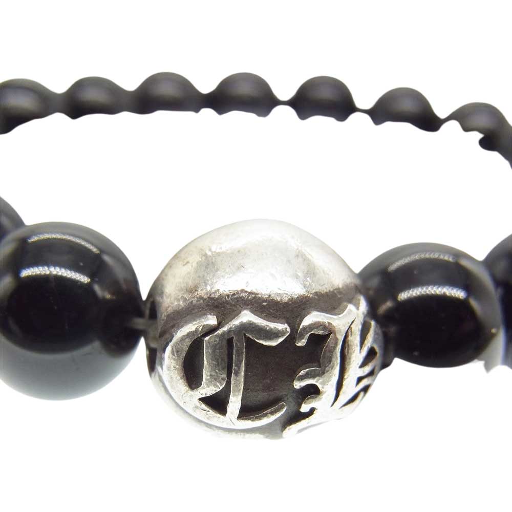 CHROME HEARTS クロムハーツ（原本有） BEAD 24 10ｍｍ ビーズ ブレスレット シルバー系 ブラック系【中古】