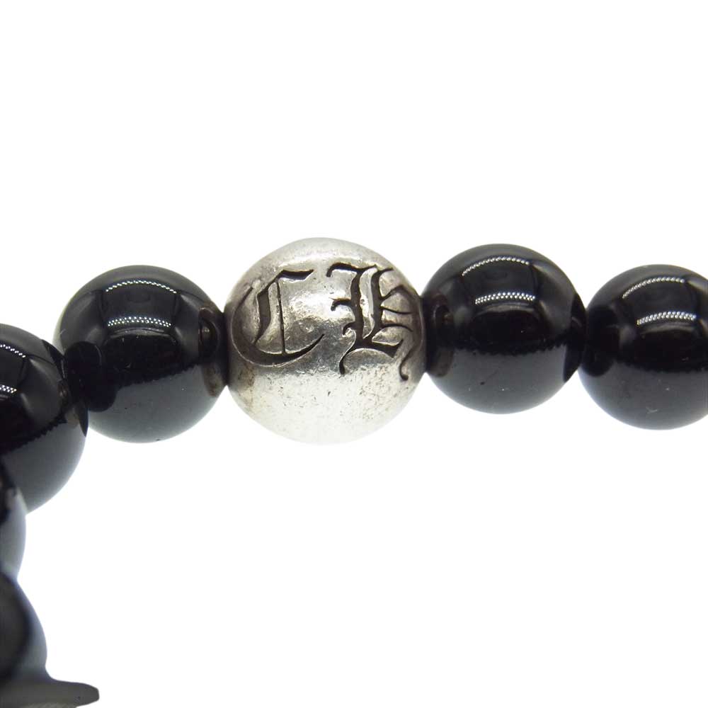 CHROME HEARTS クロムハーツ（原本有） BEAD 24 10ｍｍ ビーズ ブレスレット シルバー系 ブラック系【中古】