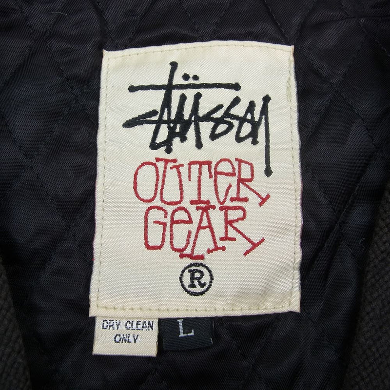 STUSSY ステューシー OUTER GEAR 裏地キルティング フルジップ ウール