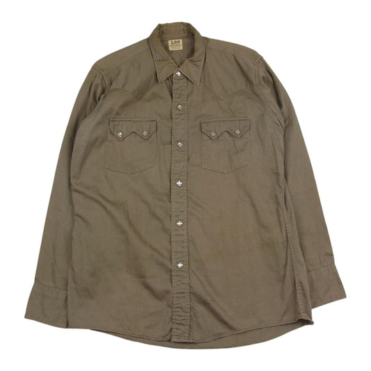 Lee リー ヴィンテージ 60s WESTERNER ウェスターナー 長袖 シャツ ブラウン系 16【中古】