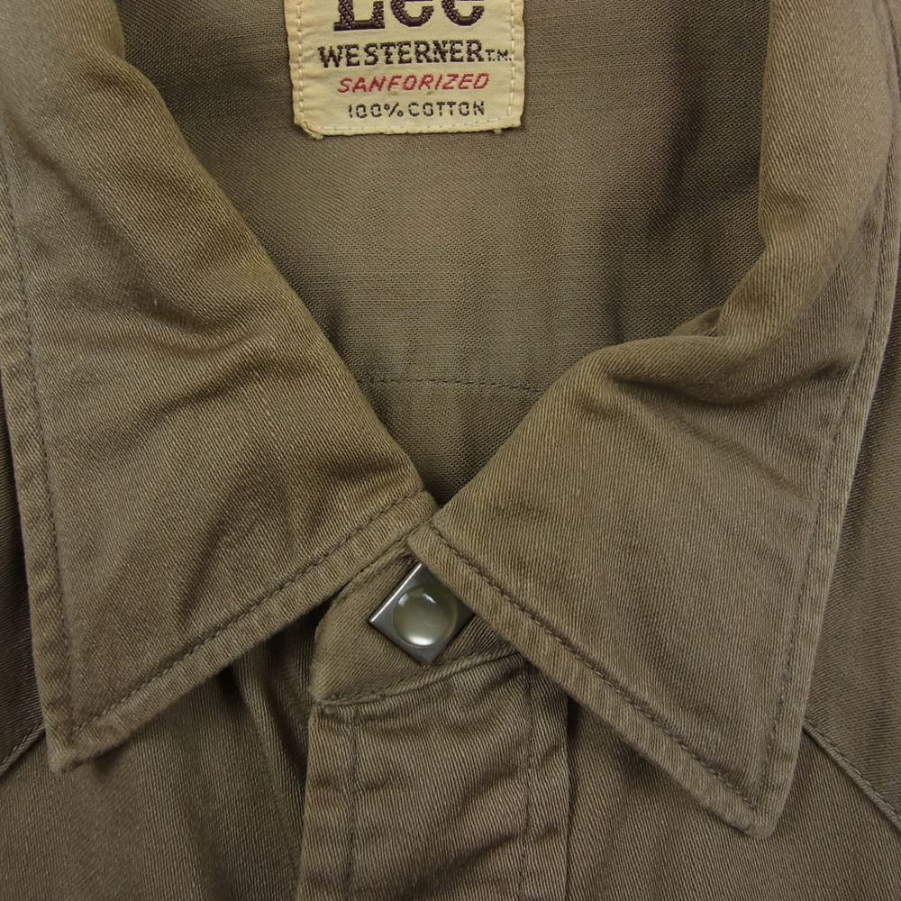 Lee リー ヴィンテージ 60s WESTERNER ウェスターナー 長袖 シャツ ブラウン系 16【中古】