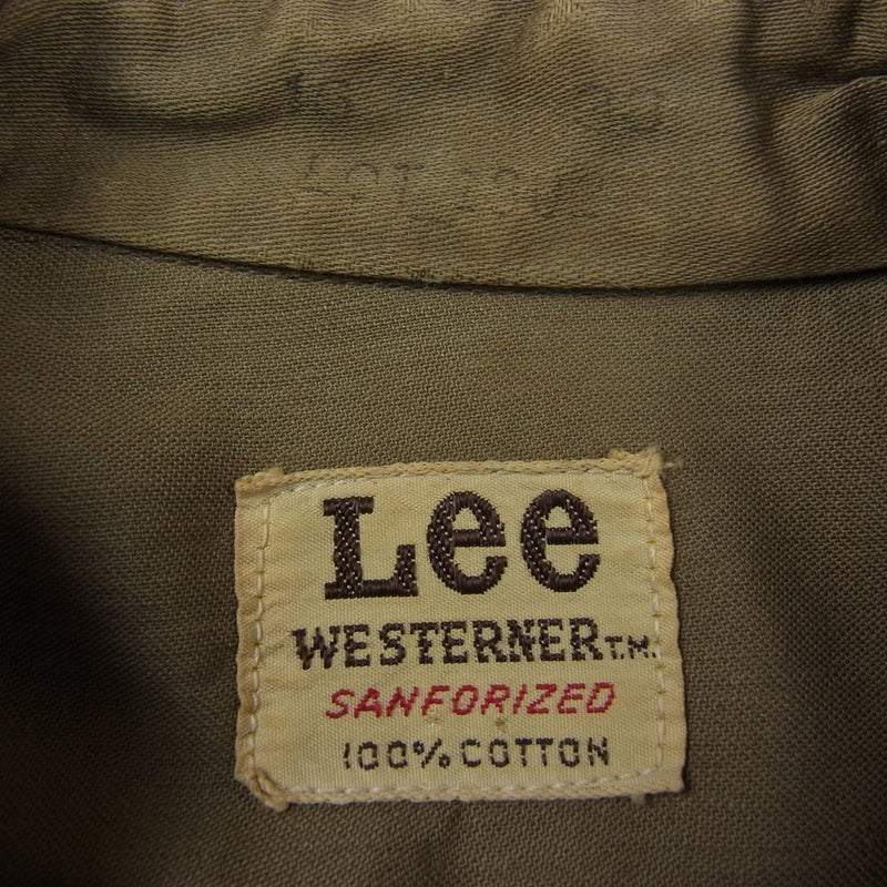 Lee リー ヴィンテージ 60s WESTERNER ウェスターナー 長袖 シャツ ブラウン系 16【中古】