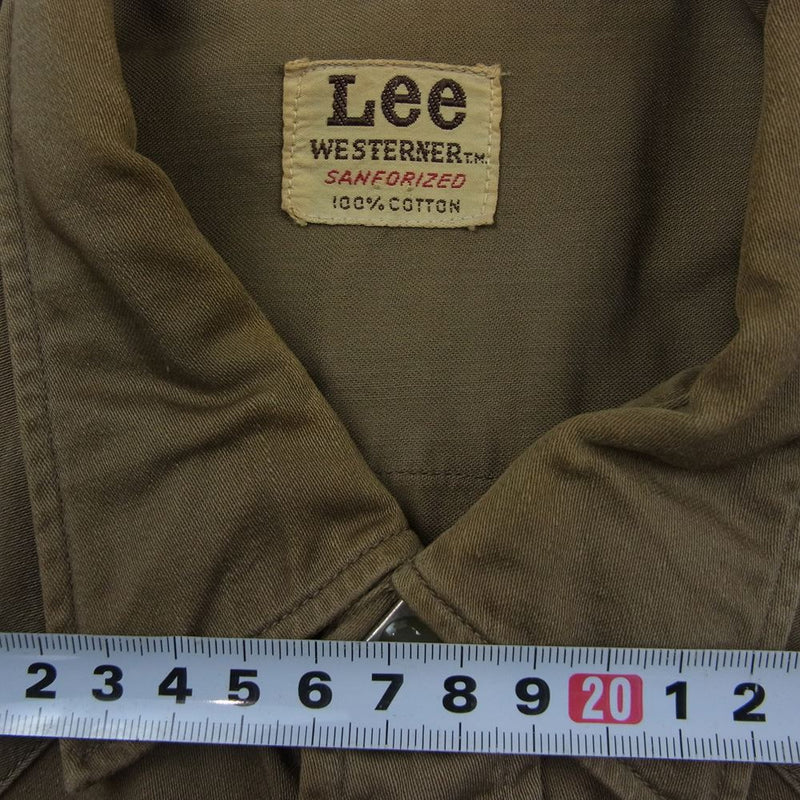 Lee リー ヴィンテージ 60s WESTERNER ウェスターナー 長袖 シャツ ブラウン系 16【中古】
