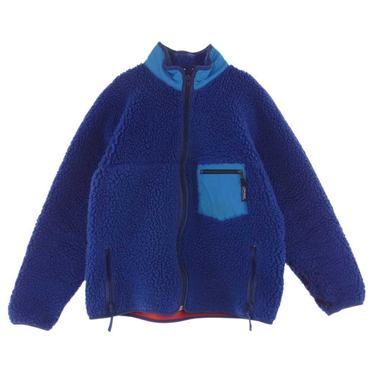 patagonia パタゴニア 89年 USA製 Retro Pile Cardigan COBALT OPTI ジップ レトロ パイル カーディガン コバルト ブルー系 XL【中古】