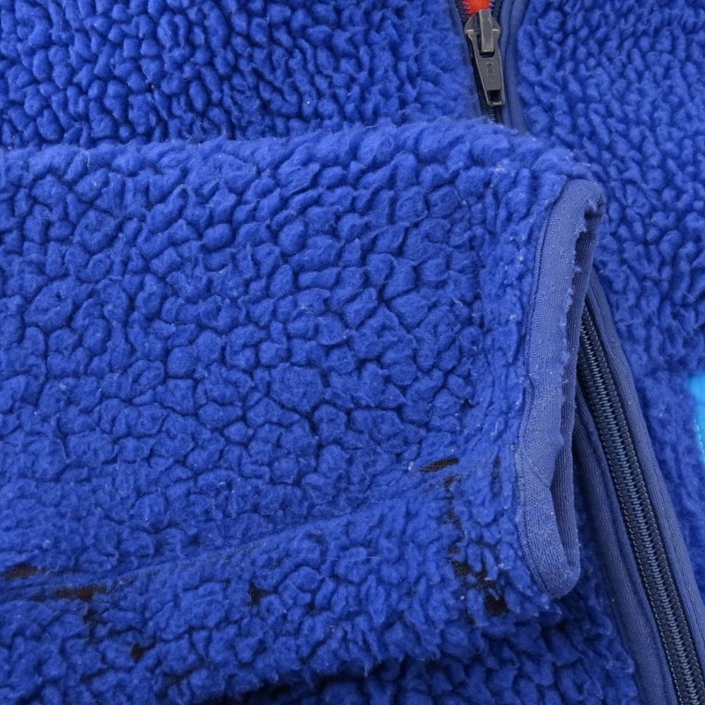 patagonia パタゴニア 89年 USA製 Retro Pile Cardigan COBALT OPTI ジップ レトロ パイル カーディガン コバルト ブルー系 XL【中古】