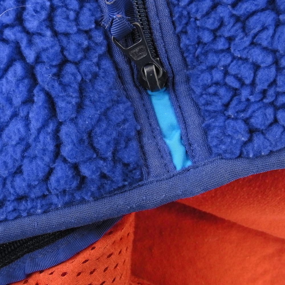patagonia パタゴニア 89年 USA製 Retro Pile Cardigan COBALT OPTI ジップ レトロ パイル カーディガン コバルト ブルー系 XL【中古】