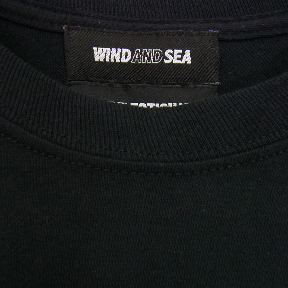 WIND AND SEA ウィンダンシー WDS-XXX-SP-08 GOD SELECTION XXX ゴッドセレクション ロゴ刺繍 長袖 Tシャツ ブラック系 M【中古】