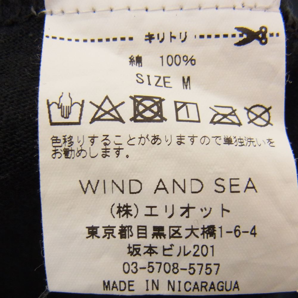 WIND AND SEA ウィンダンシー WDS-XXX-SP-08 GOD SELECTION XXX ゴッドセレクション ロゴ刺繍 長袖 Tシャツ ブラック系 M【中古】