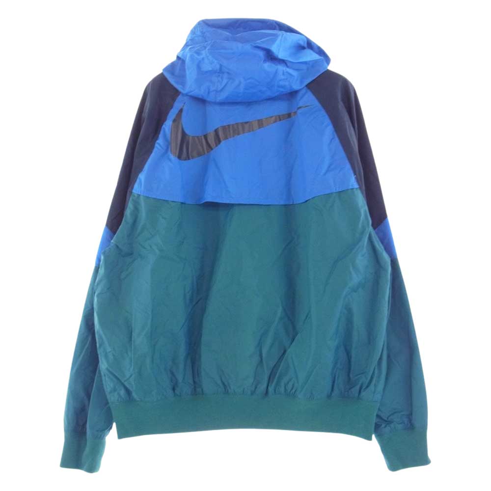 NIKE ナイキ AR2210-381 ビッグスウッシュ ウィンドランナー フルジップ ジャケット ブルー系 グリーン系 M【中古】