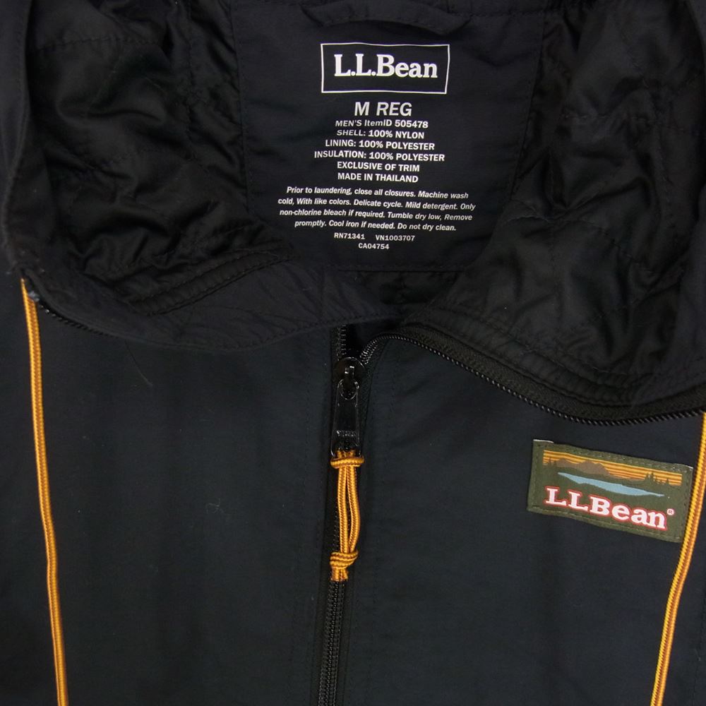 L.L.Bean エルエルビーン 505478 裏地キルティング インサレーション 中綿 マウンテンパーカ アノラックジャケット ブラック系 M【中古】
