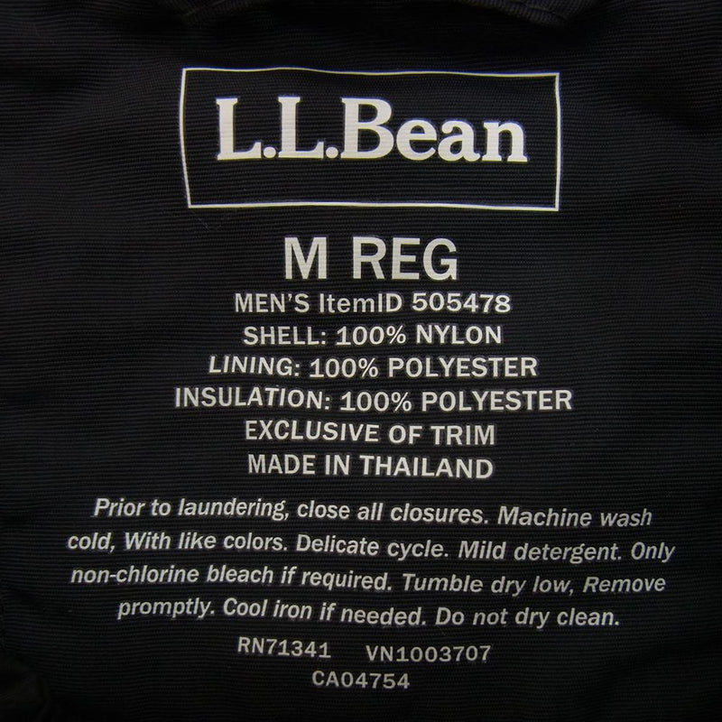L.L.Bean エルエルビーン 505478 裏地キルティング インサレーション 中綿 マウンテンパーカ アノラックジャケット ブラック系 M【中古】