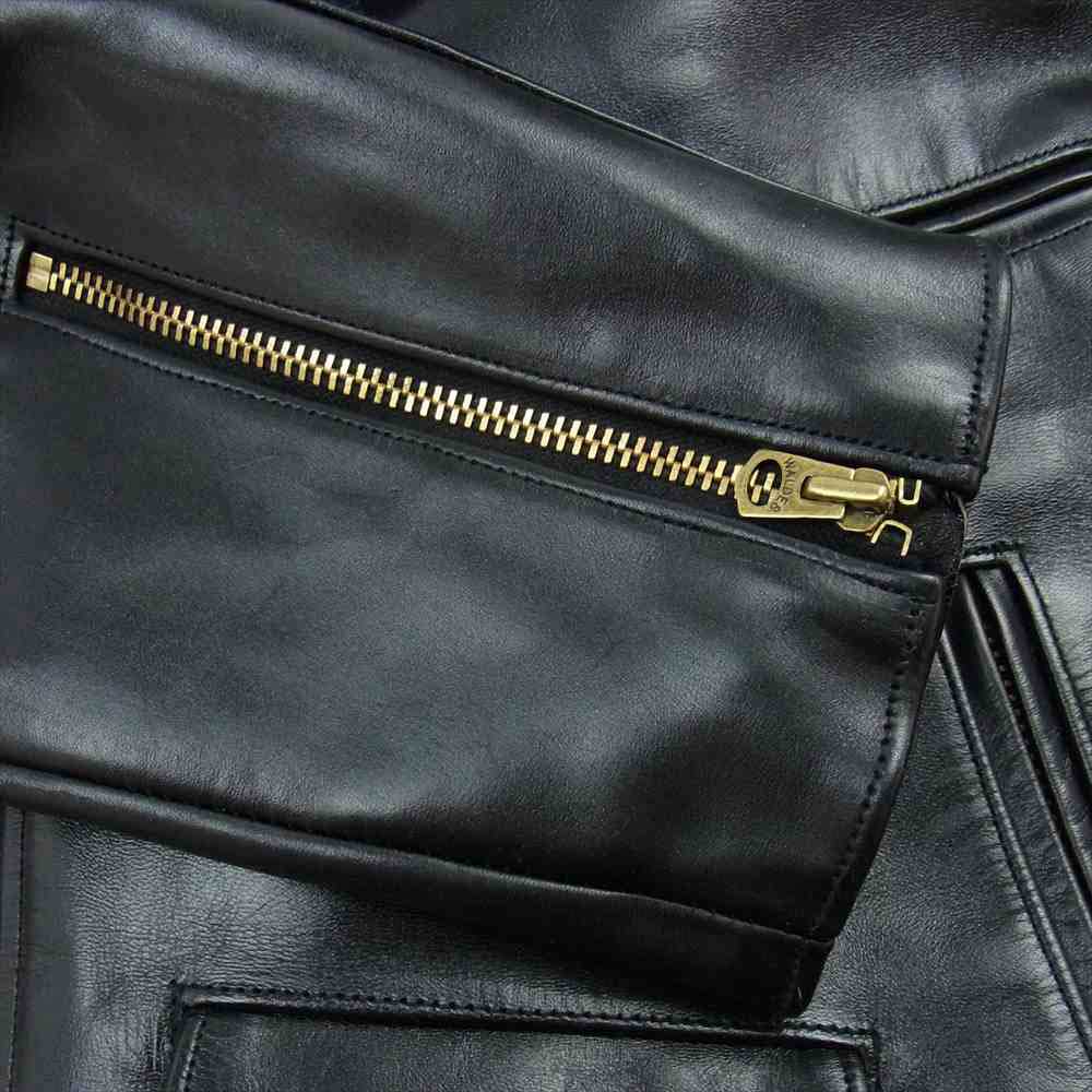 ファインクリーク ACJK018 茶芯 GARDNER ガードナー ホースハイド ライダース ジャケット  ブラック系 42【新古品】【未使用】【中古】