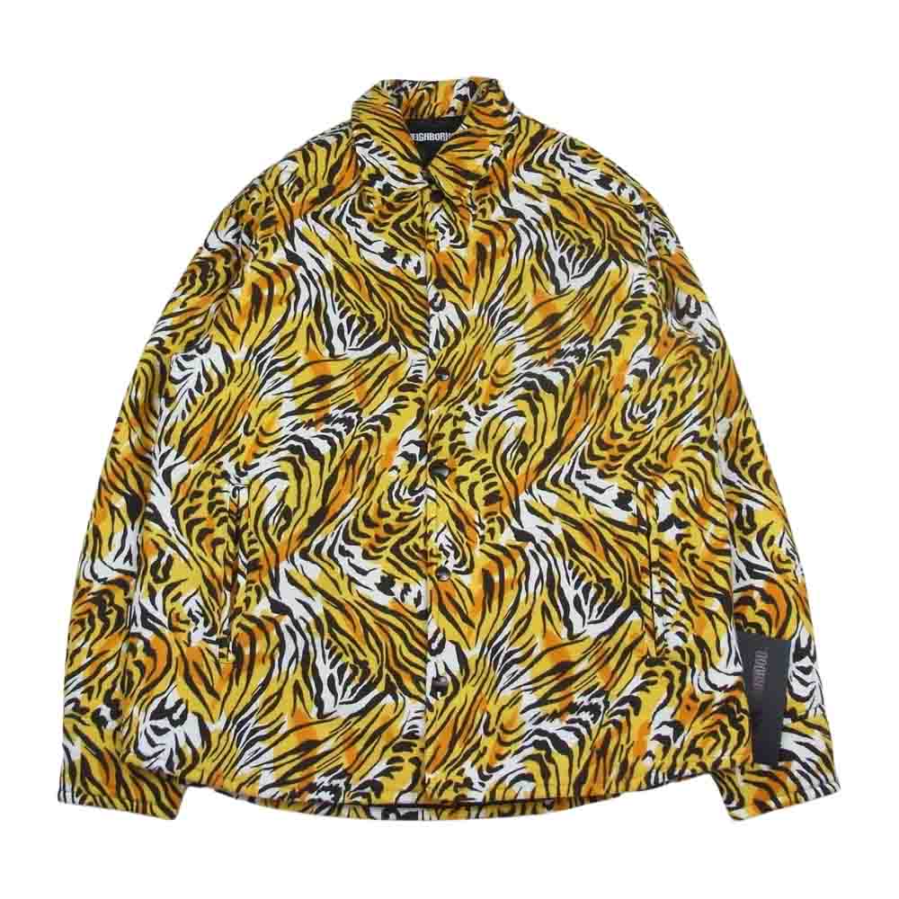 NEIGHBORHOOD ネイバーフッド 21AW 212SINH-JKM02 TIGER C-JKT タイガー 裏キルティング コーチ ジャケット イエロー系 M【新古品】【未使用】【中古】
