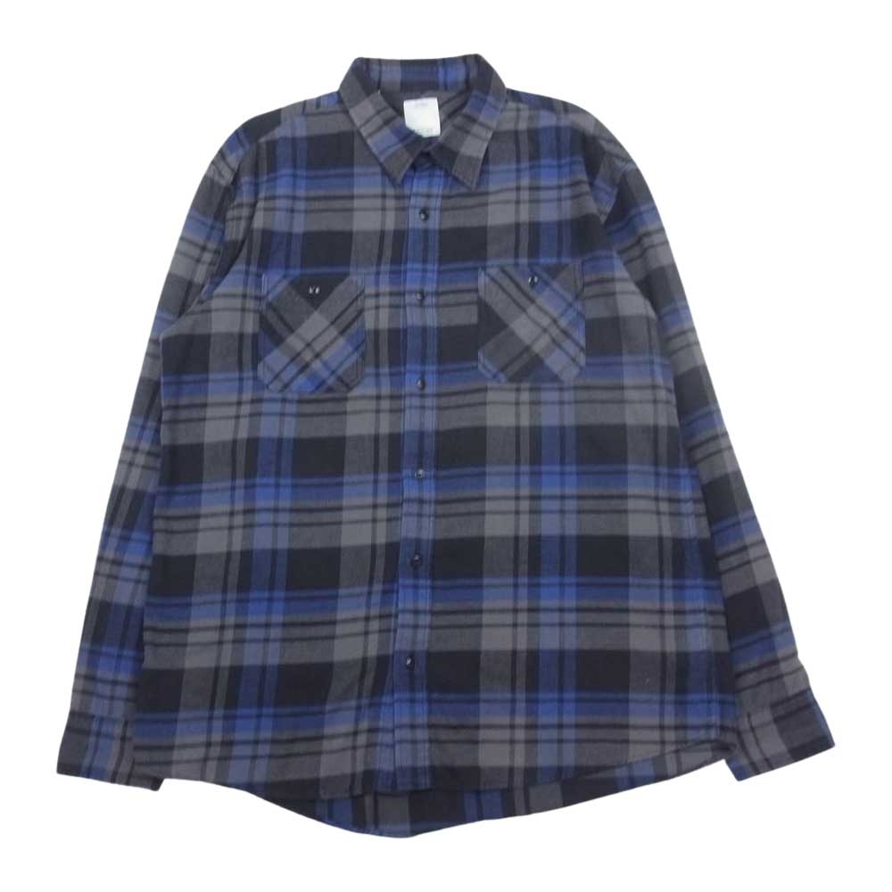 VISVIM ビズビム VS0001344 チェック ネル シャツ ネイビー系 XL【中古】