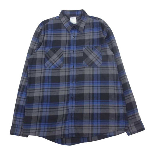 VISVIM ビズビム VS0001344 チェック ネル シャツ ネイビー系 XL【中古】