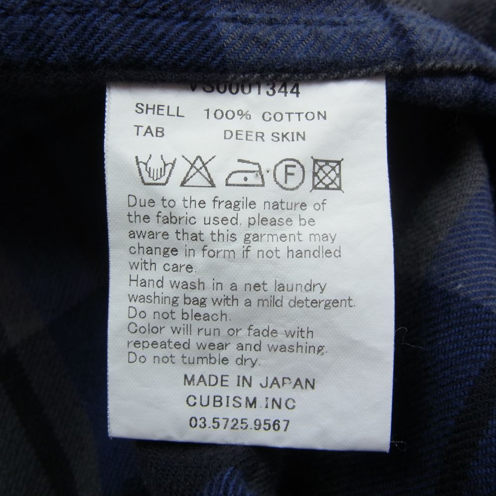 VISVIM ビズビム VS0001344 チェック ネル シャツ ネイビー系 XL【中古】