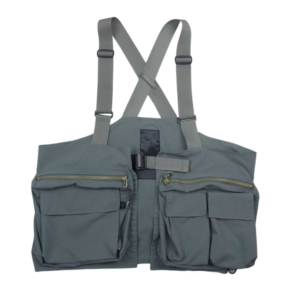 ダイワピア39 20SS BV-35020 MULCH POCKET MESH TOOL VEST マルチポケット メッシュ ツール フィッシング ベスト カーキ系 F【中古】