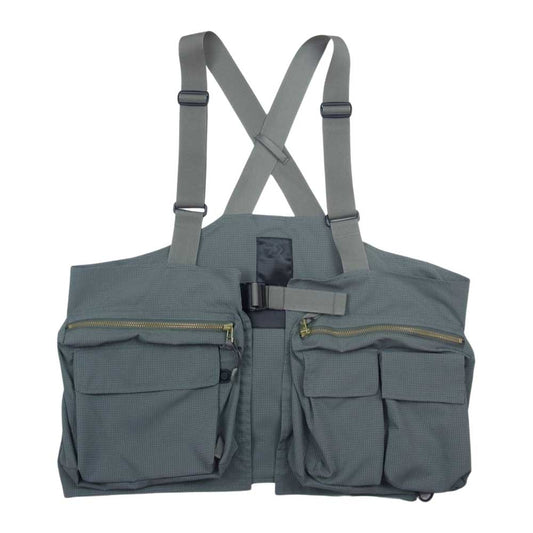 ダイワピア39 20SS BV-35020 MULCH POCKET MESH TOOL VEST マルチポケット メッシュ ツール フィッシング ベスト カーキ系 F【中古】