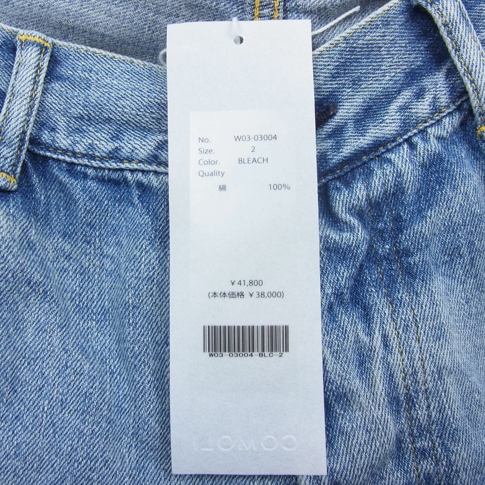 COMOLI コモリ 22AW W03-03004 5P 5ポケット デニム パンツ BLEACH ブリーチ インディゴブルー系 2【美品】【中古】