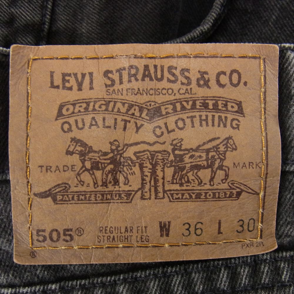 Levi's リーバイス 40505-4159 90s USA製 505 オレンジタブ レギュラーフィット ブラックデニム ジーンズ デニムパンツ ブラック系 W36L30【中古】