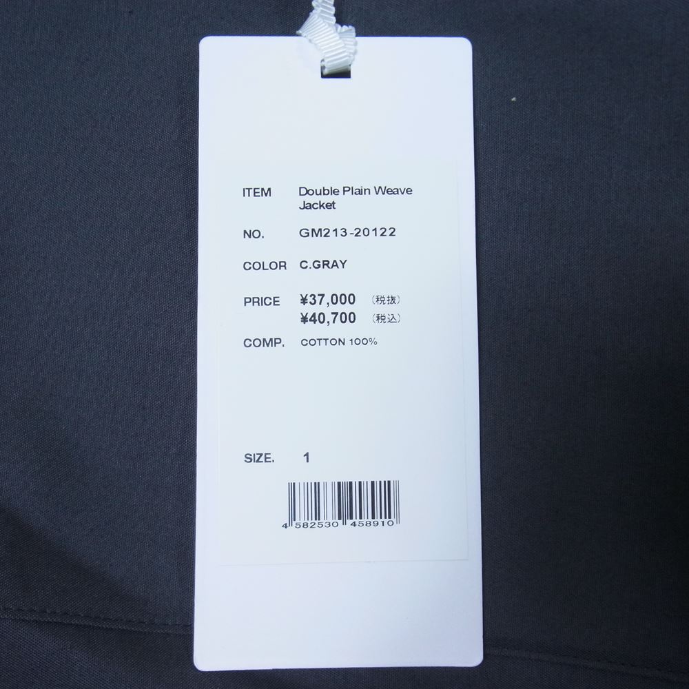GRAPHPAPER グラフペーパー 21AW GM213-20122 Double Plain Weave Jacket ダブルプレーン ジャケット グレー系 1【中古】