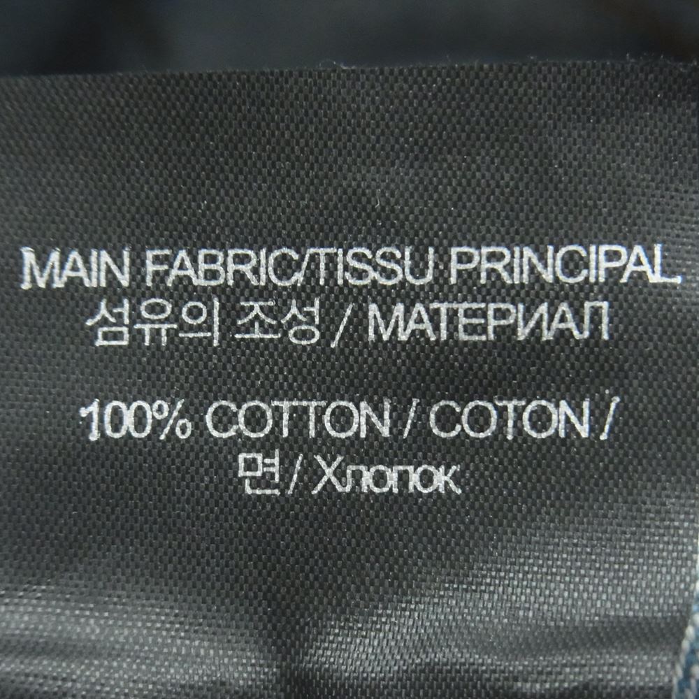 VETEMENTS ヴェトモン 21AW MA52PA720B COUTURE STRAIGHT LEG DENIM トライバルプリント ストレート デニム パンツ インディゴブルー系 XS【中古】