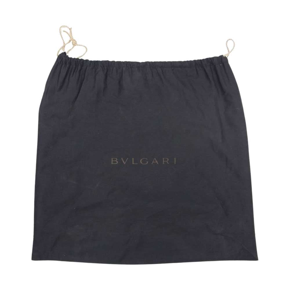 BVLGARI ブルガリ レザー フラップ ショルダー バッグ ブラック系