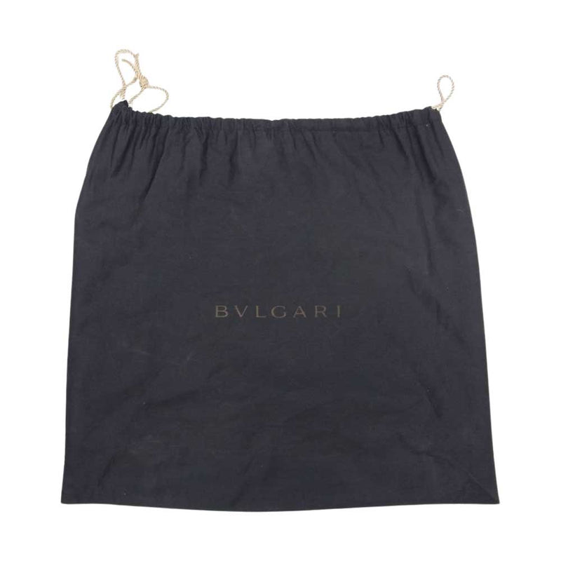 BVLGARI ブルガリ レザー フラップ ショルダー バッグ ブラック系【中古】