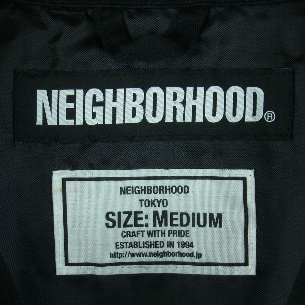 NEIGHBORHOOD ネイバーフッド 181SPNH-JKM03 SQD C-JKT メッセージプリント ジャケット ブラック系 M【中古】