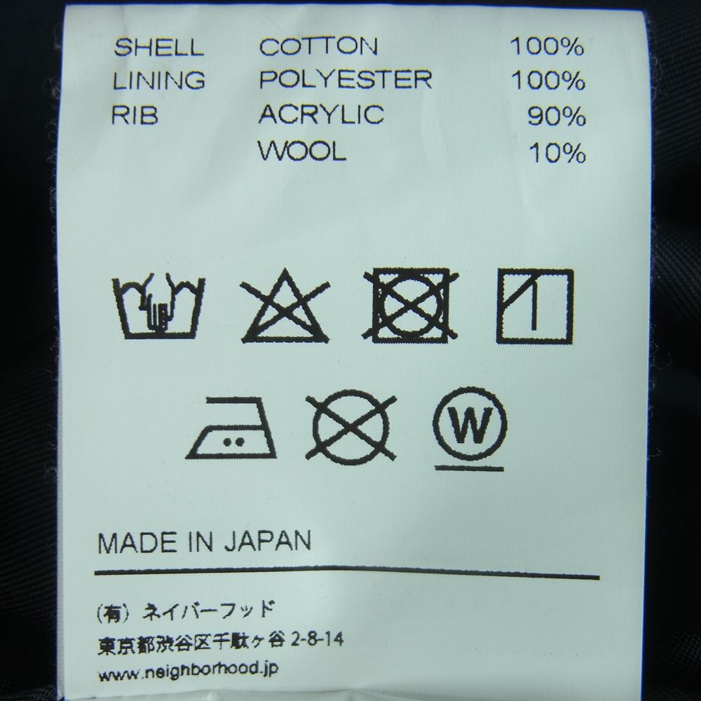 NEIGHBORHOOD ネイバーフッド 181SPNH-JKM03 SQD C-JKT メッセージプリント ジャケット ブラック系 M【中古】