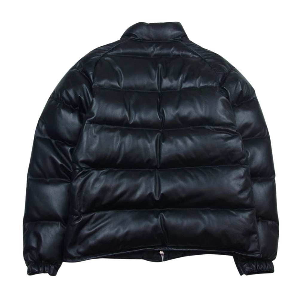 A BATHING APE アベイシングエイプ 001HJ0801010X LEATHER CLASSIC DOWN JACKET シープスキン レザーダウン ジャケット ブラック系 M【中古】