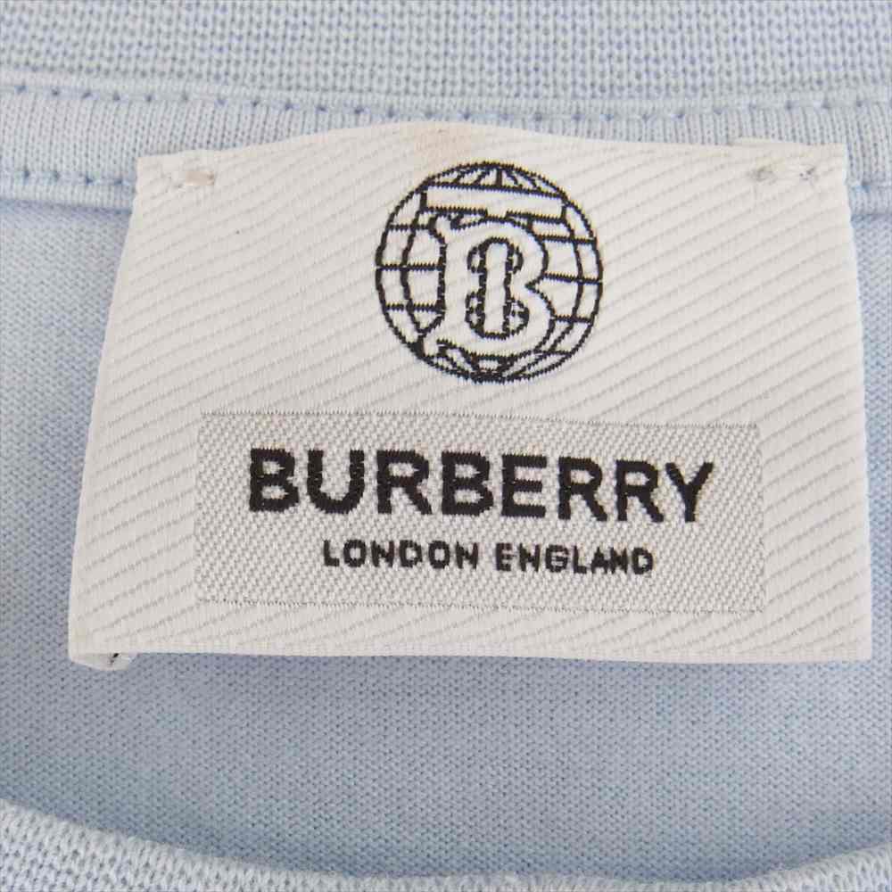 BURBERRY バーバリー 8048847 国内正規品 ラバーロゴ バックプリント Tシャツ ライトブルー系 S【中古】