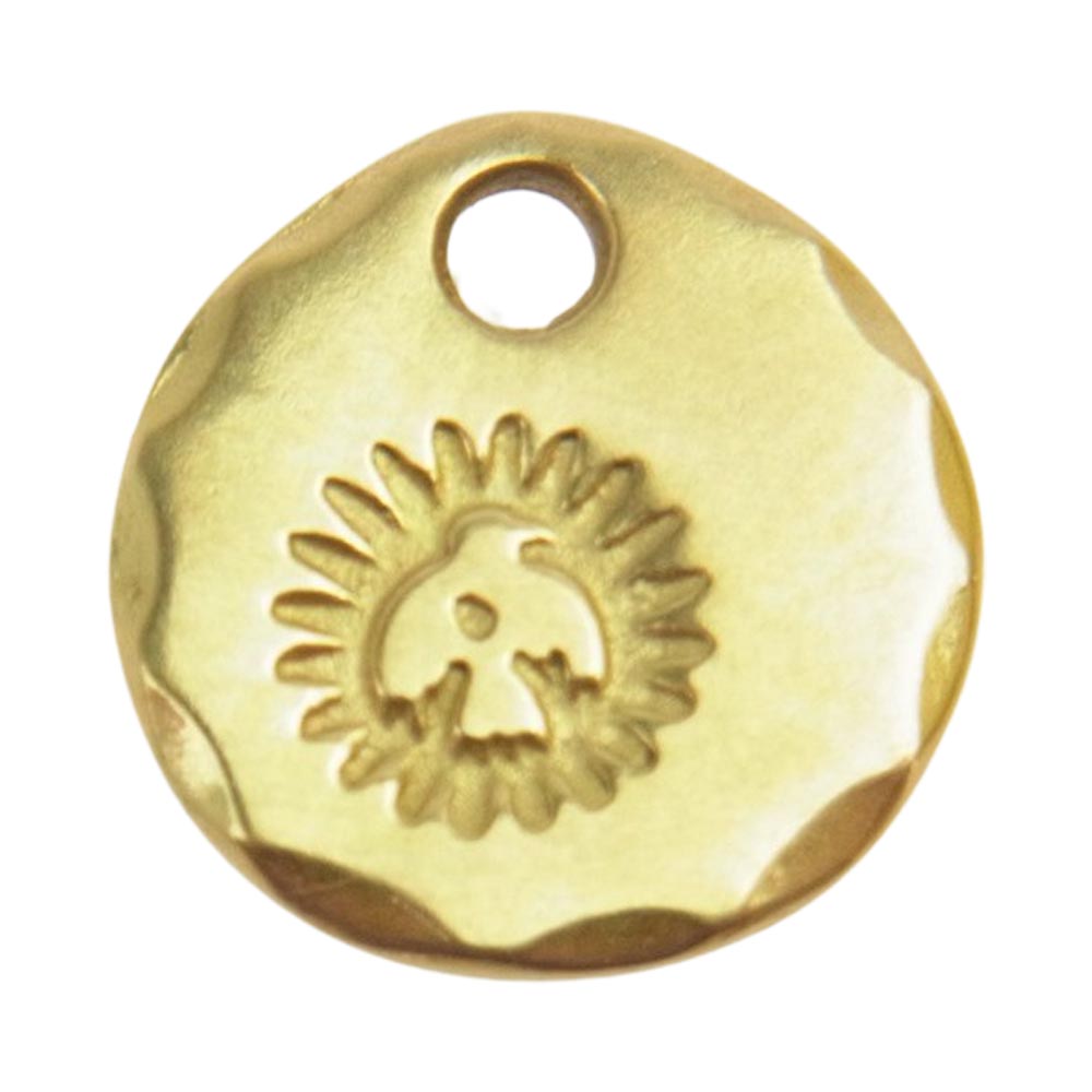 WINGROCK ウィングロック 18K 全金 メタル タタキ ペンダント トップ ゴールド系【中古】