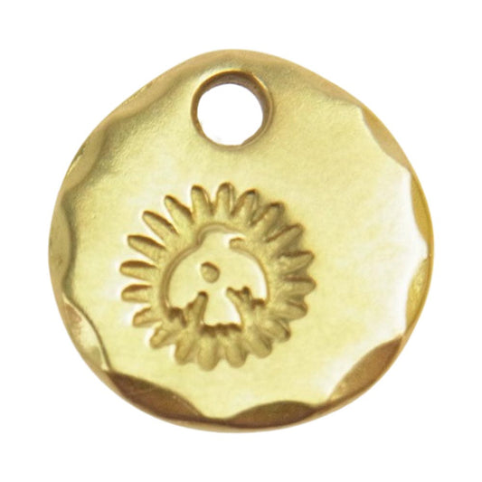 WINGROCK ウィングロック 18K 全金 メタル タタキ ペンダント トップ ゴールド系【中古】