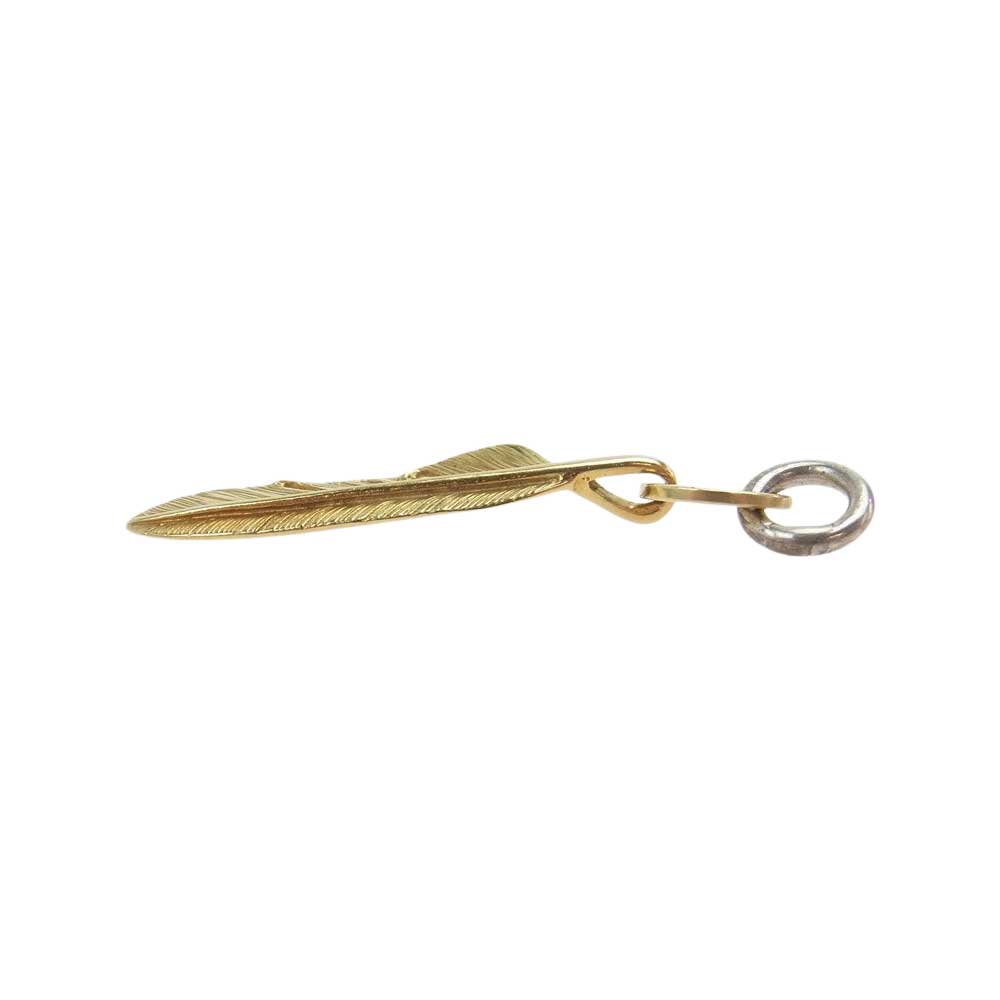 WINGROCK ウィングロック 全金 18K ホイール フェザー ペンダント トップ ゴールド系【中古】