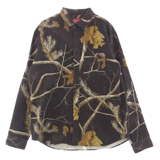 Supreme シュプリーム 17AW Realtree Camo Flannel Shirt リアルツリーカモ フランネル シャツ ダークグレー系 L【中古】