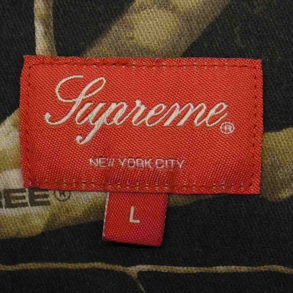 Supreme シュプリーム 17AW Realtree Camo Flannel Shirt リアルツリーカモ フランネル シャツ ダークグレー系 L【中古】