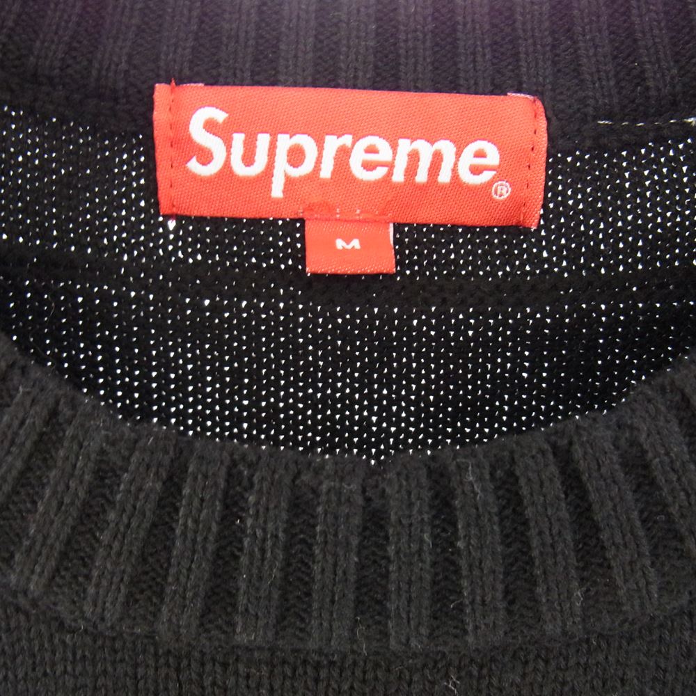 Supreme シュプリーム 21SS Tonal Checkerboard Small Sweater トーナル チェッカーボード スモール ボックスロゴ セーター ブラック系 M【中古】