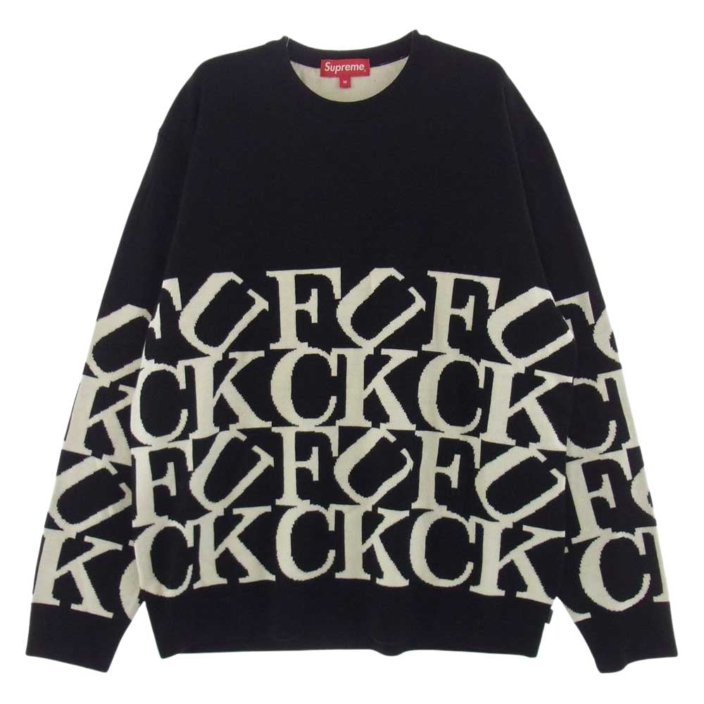 黒 XL supreme Fuck Sweater シュプリーム  セーター