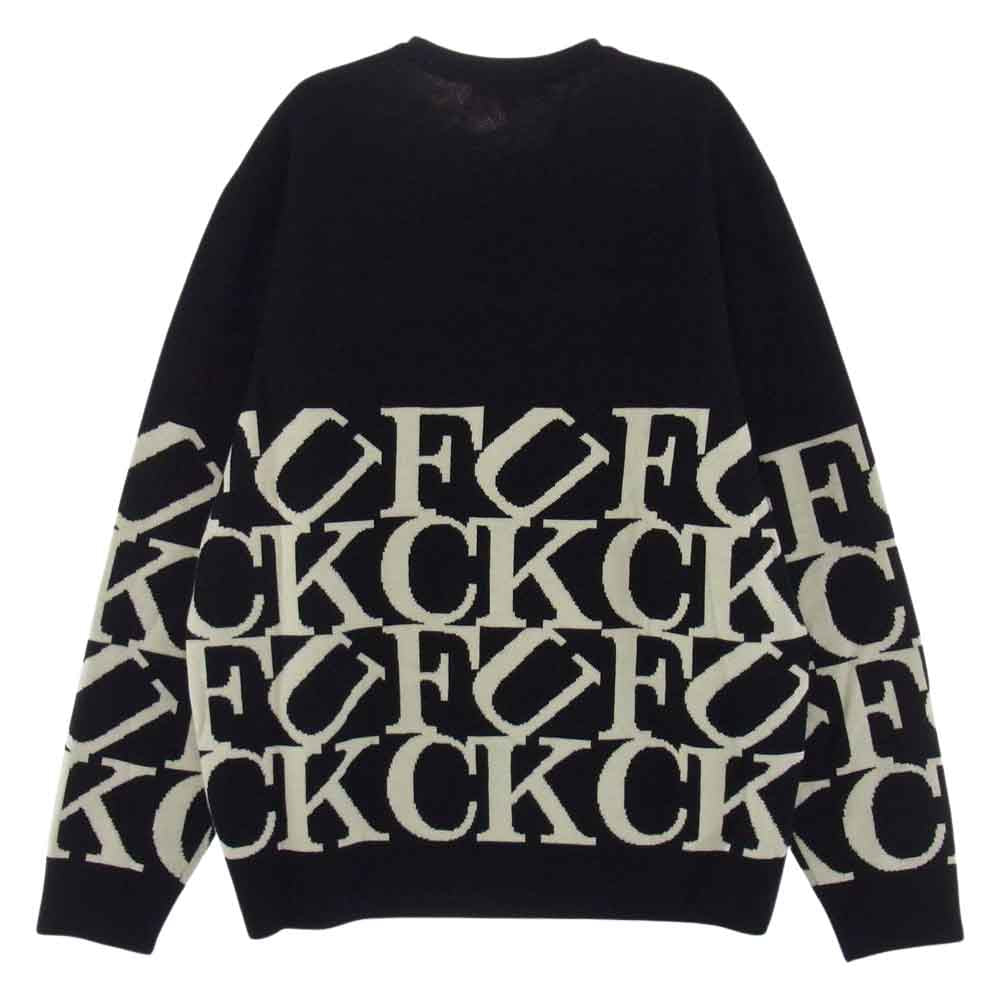 Supreme シュプリーム 20AW Fuck Sweater セーター ニット ブラック系 ホワイト系 M【美品】【中古】