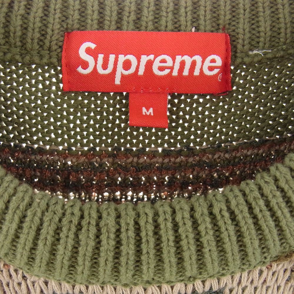 Supreme シュプリーム 21AW Chenille Logo Sweater シェニール ロゴ セーター マルチカラー系 M【美品】【中古】
