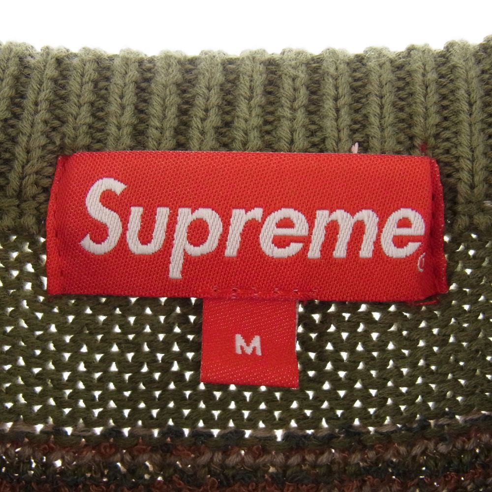 Supreme シュプリーム 21AW Chenille Logo Sweater シェニール ロゴ セーター マルチカラー系 M【美品】【中古】