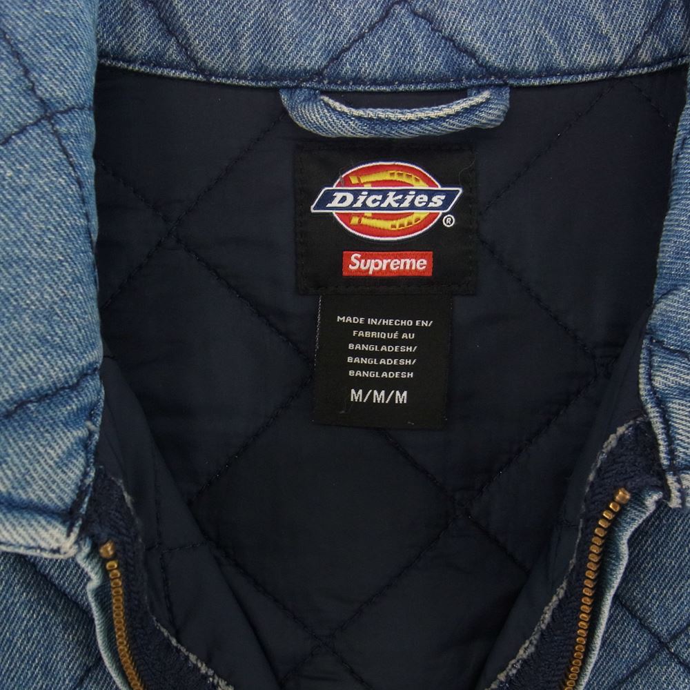 Supreme シュプリーム 21AW Dickies Quilted Work Jacket ディッキーズ キルト ジャケット ブルー系 M【極上美品】【中古】
