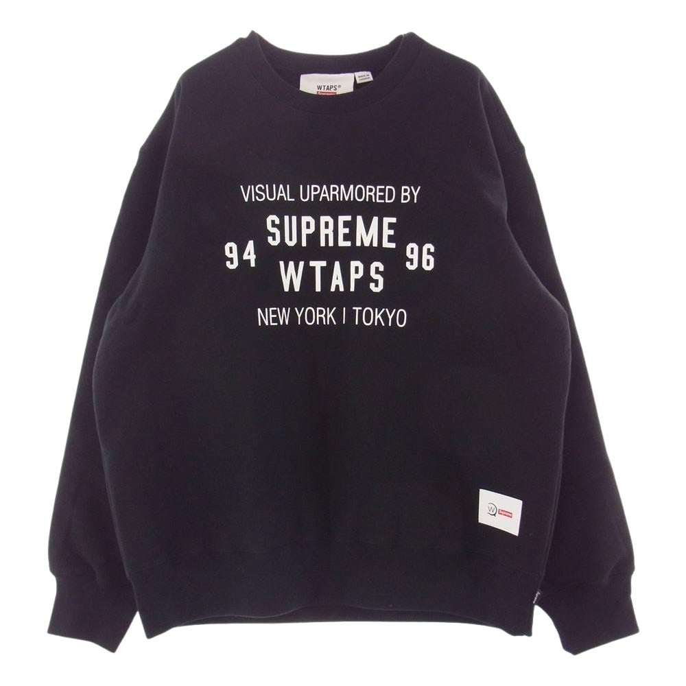Supreme シュプリーム 21AW WTAPS Crewneck クルーネック スウェット ブラック系 M【極上美品】【中古】