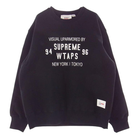 Supreme シュプリーム 21AW WTAPS Crewneck クルーネック スウェット ブラック系 M【極上美品】【中古】