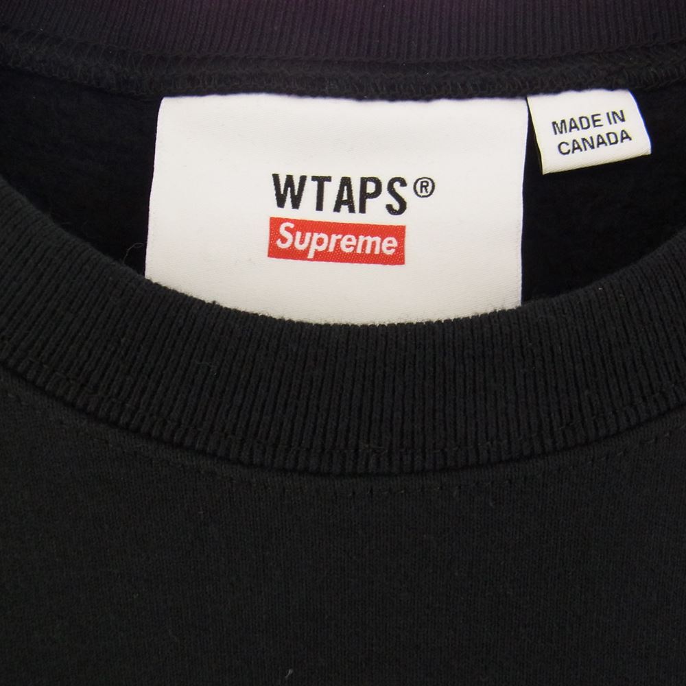 Supreme シュプリーム 21AW WTAPS Crewneck クルーネック スウェット ブラック系 M【極上美品】【中古】